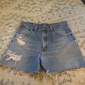 Vintage Distressed Denim Shorts
